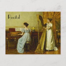 ヴィンテージエレガントピアノハープリサイタル招待状 招待状