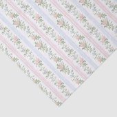 ヴィンテージエレガントピンクとブルーのフローラ 薄葉紙 (詳細)