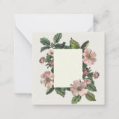 ヴィンテージエレガントピンクのハナミズキの花 ノートカード (正面)