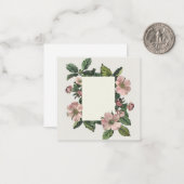 ヴィンテージエレガントピンクのハナミズキの花 ノートカード (正面/裏面インサイチュ)