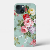 ヴィンテージエレガントピンクの赤いバラの花柄ケース Case-Mate iPhoneケース (裏面)
