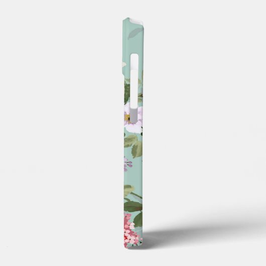 ヴィンテージエレガントピンクの赤いバラの花柄ケース Case-Mate iPhoneケース (裏面 / 左)