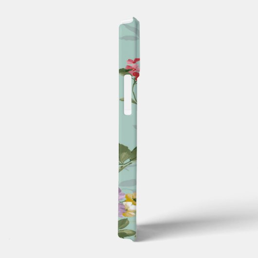 ヴィンテージエレガントピンクの赤いバラの花柄ケース Case-Mate iPhoneケース (裏面 / 右)