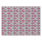 ヴィンテージエレガントピンクグリーンアールヌーボーフローラ テーブルクロス (正面(横))