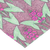 ヴィンテージエレガントピンクグリーンアールヌーボーフローラ テーブルクロス (アングル)