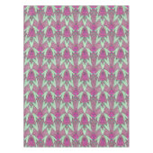 ヴィンテージエレガントピンクグリーンアールヌーボーフローラ テーブルクロス (正面)