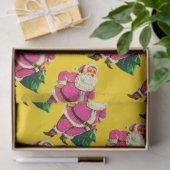 ヴィンテージエレガントピンクサンタクリスマスデライト 薄葉紙 (ギフト)