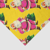 ヴィンテージエレガントピンクサンタクリスマスデライト 薄葉紙 (詳細)