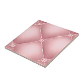 ヴィンテージエレガントピンクダイヤモンドタフトパターン タイル (側面)