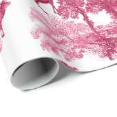 ヴィンテージエレガントピンクディアーキツネトイレウッドランド ラッピングペーパー (ロールコーナー)