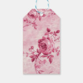 ヴィンテージエレガントピンクトイレテディベアお祝い ギフトタグ (裏面)