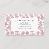 ヴィンテージエレガントピンクトイレホース 名刺 (裏面)