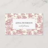 ヴィンテージエレガントピンクトイレホース 名刺 (正面)