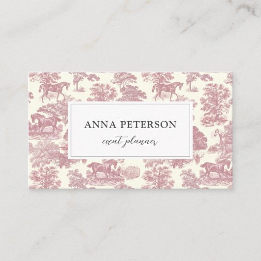 ヴィンテージエレガントピンクトイレホース 名刺 (正面)