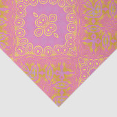 ヴィンテージエレガントピンクパープルイエローパターン 薄葉紙 (詳細)