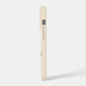 ヴィンテージエレガントピンクフローラモノグラム iPhoneケース (左側面)