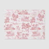 ヴィンテージエレガントピンクレッドホース狩りトワール 薄葉紙 (正面)