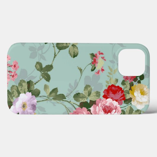 ヴィンテージエレガントピンクレッドローズパターンケースマテi Case-Mate iPhoneケース (裏面 (横))