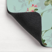 ヴィンテージエレガントピンクレッドローズパターン マウスパッド (コーナー)