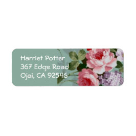 ヴィンテージエレガントピンクレッドローズ ラベル