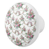 ヴィンテージエレガントピンクローズとスワッグ セラミックノブ (右)