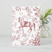ヴィンテージエレガントピンクローズウッドフローラ馬 招待状 (スタンド正面)