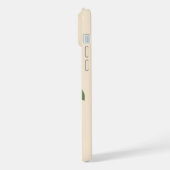 ヴィンテージエレガントピンクローズフローラモノグラム iPhoneケース (左側面)