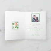 ヴィンテージエレガントピンクローズ結婚式招待状 招待状 (内部)