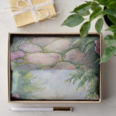 ヴィンテージエレガントピンク牡丹ガーデンライス紙 薄葉紙 (ギフト)