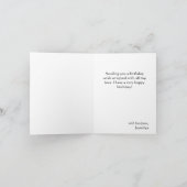 ヴィンテージエレガントピンク牡丹ハッピーバースデー カード (内部)