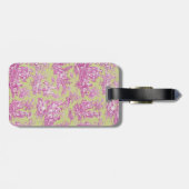 ヴィンテージエレガントピンク色の緑のトイルドゥジュウ ラゲッジタグ (裏面横)