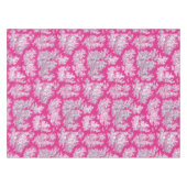 ヴィンテージエレガントピンク色マゼンタレイクトイレデジュイ テーブルクロス (正面(横))