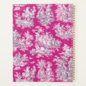 ヴィンテージエレガントピンク色マゼンタレイクトイレデジュイ プランナー手帳 (裏面)