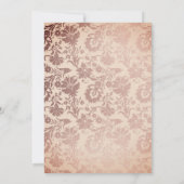 ヴィンテージエレガントピンク金ゴールドスウィート16ダンスパーティー 招待状 (裏面)