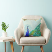 ヴィンテージエレガントピーコックテールフェザー絵画アート クッション (椅子)