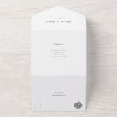 ヴィンテージエレガントピーコックトリフォールドシールアンドセンド オールインワン招待状 (外側)