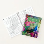 ヴィンテージエレガントピーコックファミリーレシピ ノートブック (内部)