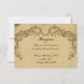 ヴィンテージエレガントピーコックポーシュウェディングレセプション 招待状 (正面)