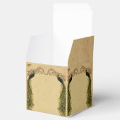 ヴィンテージエレガントピーコックポー結婚式の引き出物ボックス フェイバーボックス (オープン)