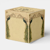 ヴィンテージエレガントピーコックポー結婚式の引き出物ボックス フェイバーボックス (裏面サイド)