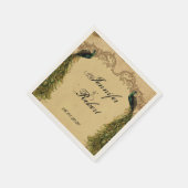 ヴィンテージエレガントピーコックポ結婚スナプキン スタンダードカクテルナプキン (角)