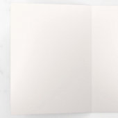 ヴィンテージエレガントピーコックミッドナイト結婚ブルー 三つ折り招待状 (内部最初)