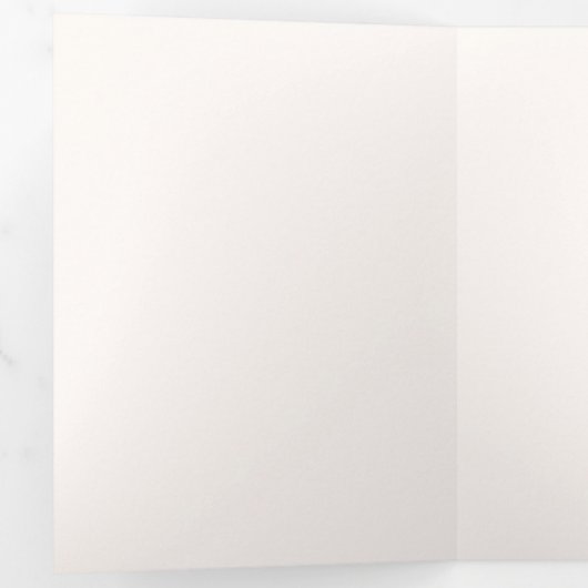 ヴィンテージエレガントピーコックミッドナイト結婚ブルー 三つ折り招待状 (内部最初)