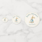 ヴィンテージエレガントピーターうさぎ男の子ベイビーシャワー コンフェッティ (裏面)