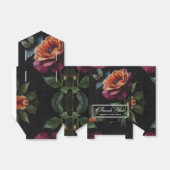 ヴィンテージエレガントピーチ赤フローラムーディボホ フェイバーボックス (折り畳みなし)