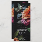 ヴィンテージエレガントピーチ赤フローラムーディボホ メニュー (正面/裏面)