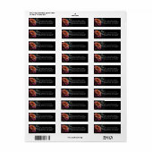 ヴィンテージエレガントピーチ赤フローラムーディボホ ラベル (フルシート)