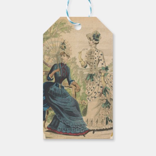 ヴィンテージエレガントファッションレディース外出 ギフトタグ (裏面)