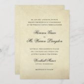 ヴィンテージエレガントフォーマル結婚s 招待状 (正面/裏面)
