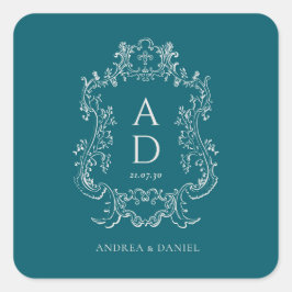 ヴィンテージエレガントフラワーズ スクエアシール